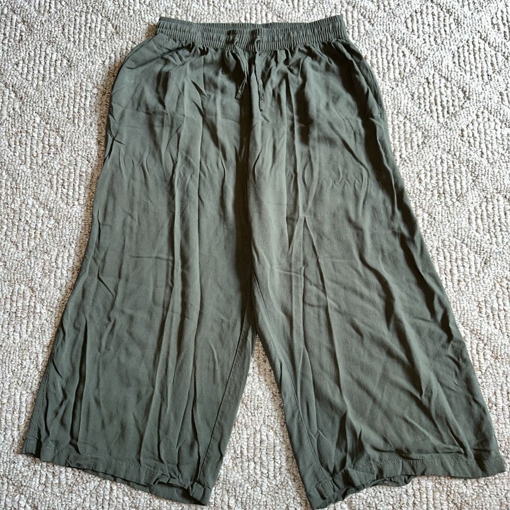 Terranova Wide Leg Crop Pants Womens Size Small Capri Boho EUC